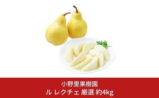 
ル レクチェ 厳選 約4kg(8～10個) ル・レクチェ 新潟県産 洋梨 [小野里果樹園] 【021S039】
