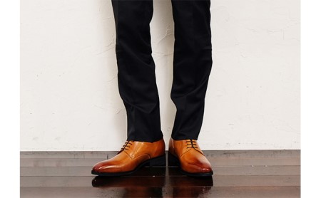 ビジネスシューズ 本革 革靴 紳士靴 外羽根プレーン 6cmアップ シークレットシューズ No.1931 キャメル 雑貨 日用品  BN002 23.5cm