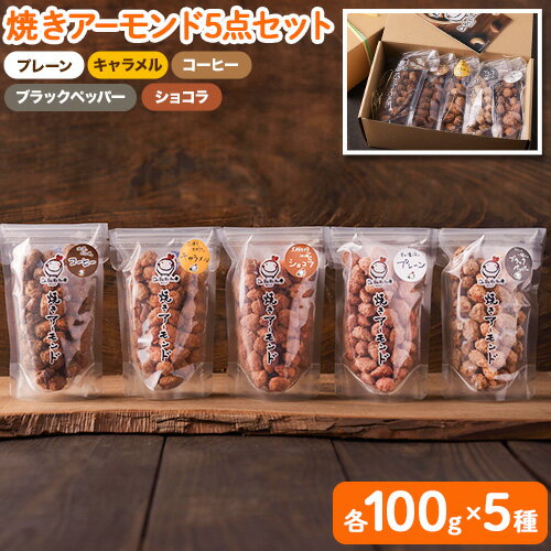 【ふるさと納税】 産山村製造 焼きアーモンド 5点セット プレーン キャラメル コーヒー ショコラ ブラックペッパー 詰め合わせ アーモンド ギフト 贈答 贈り物 お取り寄せ スイーツ 熊本 阿蘇 産山村 送料無料 ナッツ 小分け《60日以内に出荷(土日祝除く)》