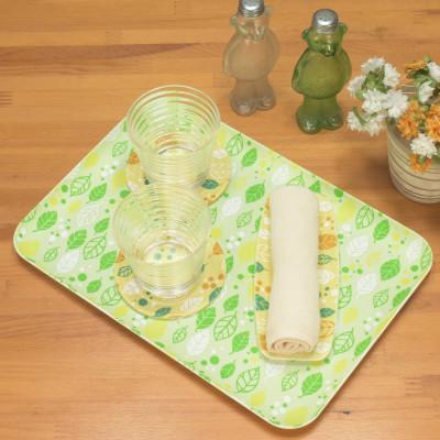 ふるさと納税 和歌山市 友禅和紙 おしぼり トレー オータム リーフ イエロー 5枚セット 北欧風のおしぼりトレー |  | 02