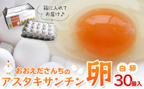 おおえだファーム アスタキサンチン卵（白卵）Lサイズ 30個入り