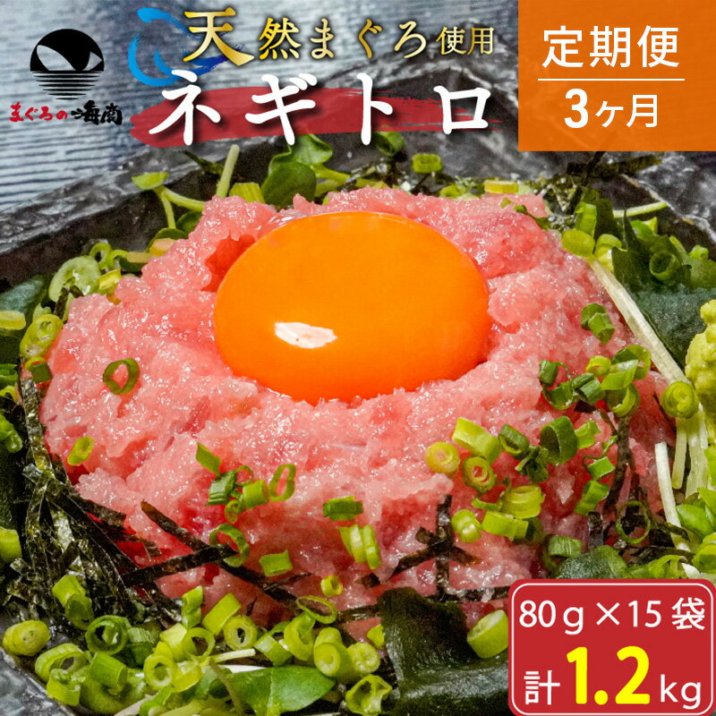 【ふるさと納税】【定期便3回】ネギトロ 80g×15袋 計1.2kg 天然まぐろ使用 浜松市 静岡