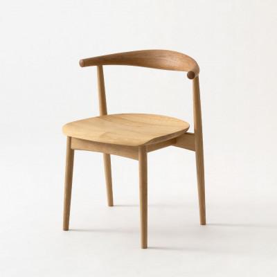 ふるさと納税 飛騨市 【飛騨の家具】　HIDA　KURINOKI　セミアームチェア　飛騨市産材仕様