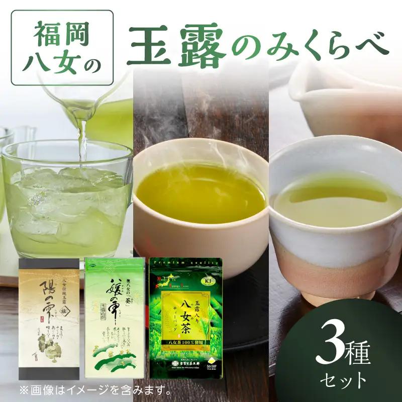 高級茶・八女茶の老舗　古賀製茶本舗　「玉露日本一」福岡八女の玉露のみくらべ 玉露 八女 福岡 高級 八女茶 お茶 茶 緑茶 072-047