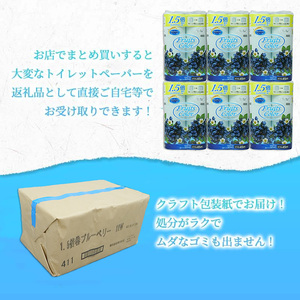 定期便 【 初回発送：2026年8月 】 トイレットペーパー ﾀﾞﾌﾞﾙ 年 2 回 6 ヶ月毎 ブルーベリー トイレット