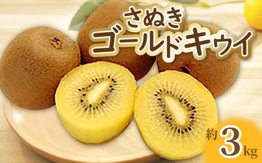 【ふるさと納税】【先行予約】【締め切り間近: 11月30日まで】【配送不可地域：北海道・沖縄県・離島】キウイフルーツ キウイ ゴールドキウイ 約 3kg 20玉～24玉 甘い 果実 大きい 大玉 さぬきゴールドキウイ フルーツ 果物 お取り寄せ 香川県 三豊市 送料無料