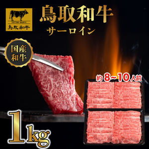 DN1309 鳥取和牛 サーロイン しゃぶしゃぶ・すき焼き 1kg（500g× 2P）
