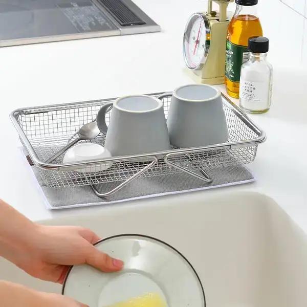 水切りメッシュかご シンクの中でも外でも ステンレス製 水切り 食洗器対応 [leye]