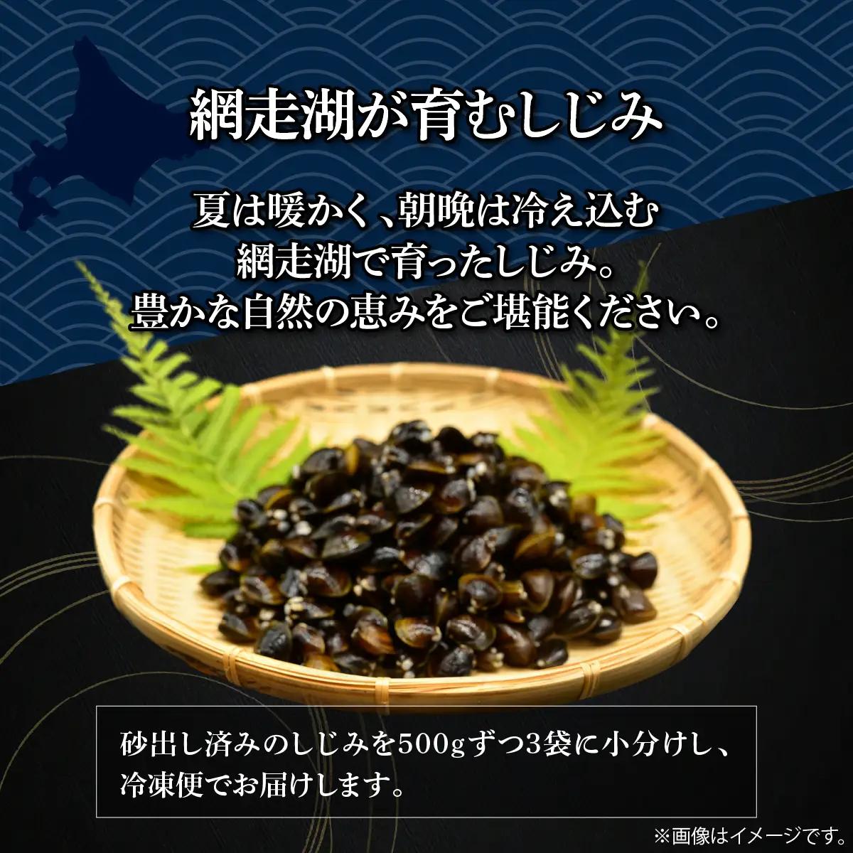 【定期便】無添加大粒砂出ししじみ500g×３袋合計1.5kg　全3回 ABAO141