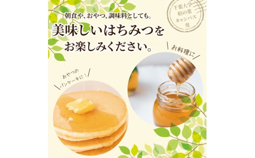 千葉大学産 はちみつ瓶詰め 4本セット 国産 はちみつ 瓶 セット 非加熱 砂糖不使用 ハチミツ 蜂蜜 ハニー 調味料 料理 朝食 パン おやつ 日本製 おすすめ ギフト プレゼント 柏の葉キャンパス産 自宅用 家庭用 [№5412-0024]