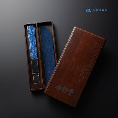 ふるさと納税 京都市 藤巻百貨店別注 創業300年白竹堂×伝統工芸士重野泰正 鹿革(ディアスキン)京鹿の子絞り扇子 ブルー |  | 01