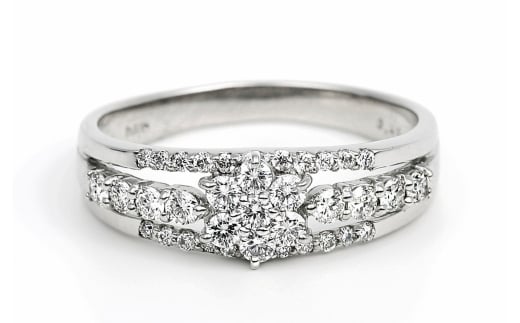 プラチナ ダイヤ リング 0.45CT R3363DI-P NSAN008-12_5