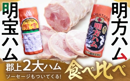 【G0156】郡上のハムとフランクソーセージセット（明方ハム・明方ヘルシーポーク・明方醤油フランク・明宝ハム・瑞峰・スモークソーセージ・パセリソーセージ）