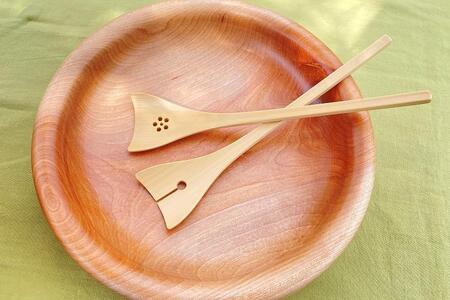 湯布院・カトラリー専門　甲斐のぶお工房『孟宗竹製サラダサーバー』