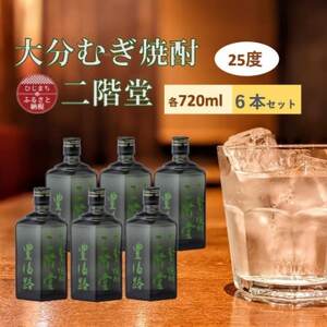 大分むぎ焼酎　二階堂豊後路25度(720ml)6本セット_大分むぎ焼酎 二階堂 麦焼酎 焼酎 酒 酒セット 焼酎セット  まとめ買い  _【1540474】