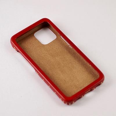 ふるさと納税 七尾市 【iPhone13mini用】本革ケース/ワイン/ハンドメイド