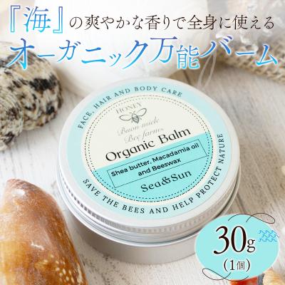 ふるさと納税 宮崎県 全身に使える オーガニック万能バ—ム 『海』 30g 1個 保湿 艶出し