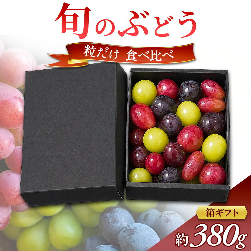 【ふるさと納税】旬のぶどう 粒だけ 食べ比べ 箱ギフト 約380g 先行予約 産地直送 国産 ギフト 葡萄 ぶどう フルーツ 果物 数量限定 送料無料 人気 くだもの 期間限定　お届け：2026年8月中旬～2026年10月中旬まで