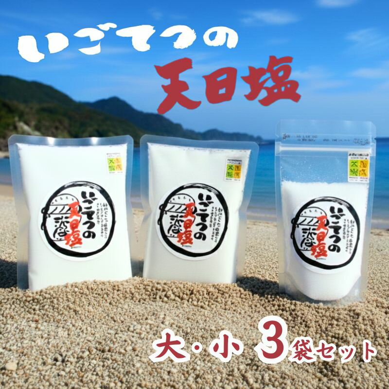 【ふるさと納税】 いごてつ 天日塩 調味料 塩 セット 小分け 便利 ミネラル 豊富 料理 用途 アレンジ 人気 ギフト 贈答用 プレゼント 贈り物 詰め合わせ 職人 手作り 甘み 旨味 ふるさと納税塩 高知県 黒潮町