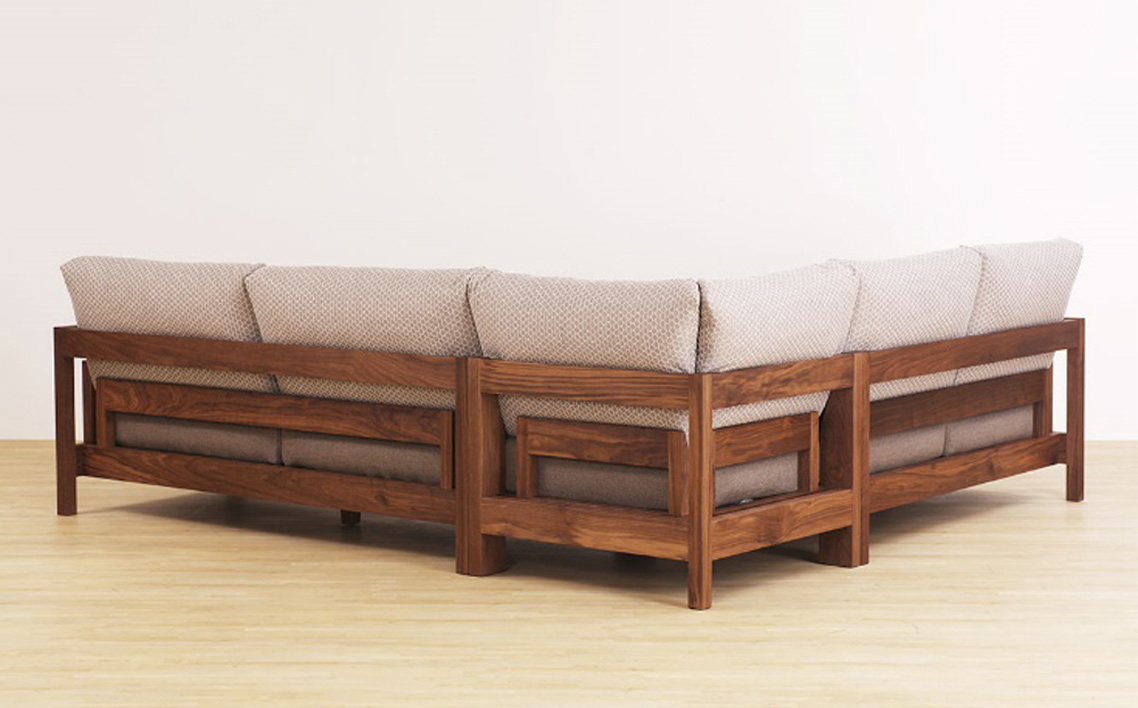 No.1123-01 （ブラックチェリー）AUTHENTICITY SOFA C CORNER LA（ライトアッシュ）
