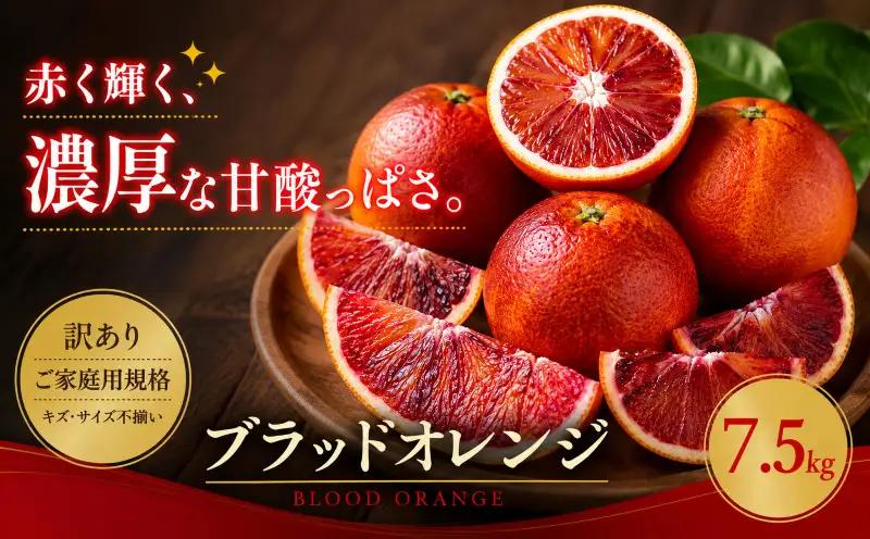 ＜訳あり 愛媛県産ブラッドオレンジ 合計約7.5kg＞『2027年2月下旬～4月上旬迄に順次出荷予定』 赤い 果肉 濃厚 甘い ご家庭用 果汁 果物 くだもの フルーツ みかん オレンジ 柑橘 人気柑橘 特産品 株式会社OSN 愛媛県 西予市 【常温】OOS0027
