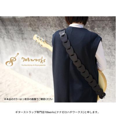 ふるさと納税 尼崎市 708worksの本革ギターストラップfolklore/Black |  | 03