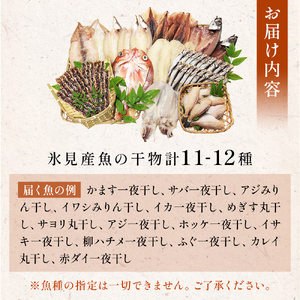 厳選！半七のおまかせ干物 詰め合わせセット（11-12種） 富山県 氷見市 干物 おかず 魚 一品
