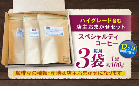 【12回定期便】自家焙煎ハイグレードコーヒーを含むおまかせセット(豆のまま) / ハイグレードコーヒー ブレンド コーヒー 豆 / 諫早市 / R and R coffee labo [AHCJ048