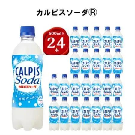 『カルピスソーダ』PET500ml　24本_飲料・ドリンク 炭酸飲料 ジュース _