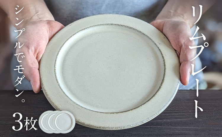 
            リムプレート 3枚 陶器 食器 お皿 皿 プレート キッチン雑貨 ハンドメイド おしゃれ かわいい インテリア 新生活 プレゼント ギフト 贈り物 福岡 九州 福岡県
          