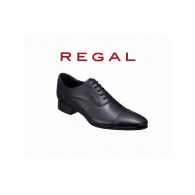 ふるさと納税 奥州市 REGAL革靴 ストレートチップ 31TR ブラック＜奥州市モデル＞ 25.0cm [AM014]