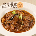 【ふるさと納税】北海道産ポークカレー350g×2人前 ポークカレー ポーク カレー 国産小麦 北海道小麦 2人前 スパイス ネパール 冷凍食品 レトルト 即席 北海道 ふるさと納税 恵庭市 恵庭 【650010】