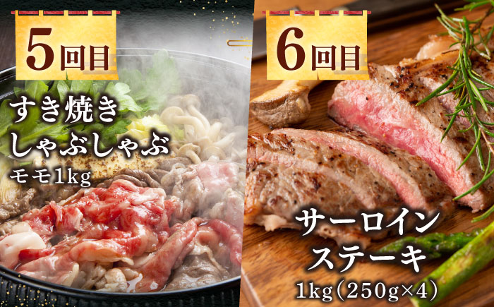 【全12回定期便】《50万》 壱岐牛＆長崎和牛 ギュギュギュ 定期便 （壱）《壱岐市》 肉 ステーキ 焼肉 しゃぶしゃぶ すき焼き 赤身 [JZX010]