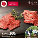 【ふるさと納税】【山の里】くまもと阿蘇あか毛和牛 焼肉セット　赤身肉＋カルビ（150g×2パック）【産山村産】 赤身 和牛 牛肉 牛 国産 BBQ あか牛 山の里 人気 ギフト 詰め合わせ 贈り物 お中元 お歳暮 贈答 熊本 阿蘇 産山村 送料無料