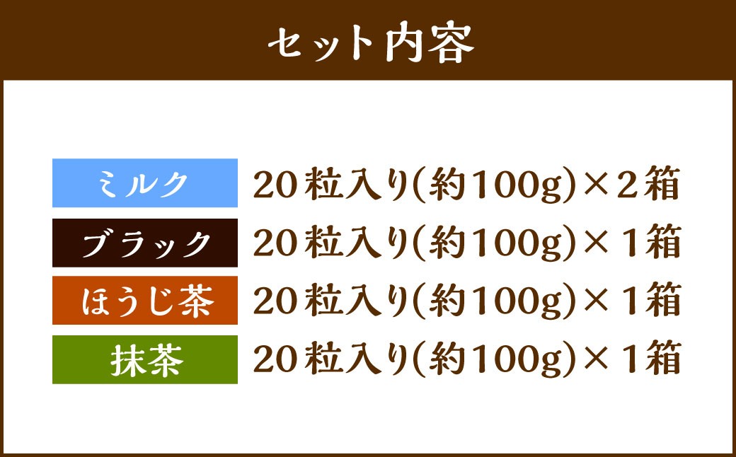 【6回定期便】 《冷凍》 北海道生チョコレート 4種 セット 5箱×6回 合計30箱