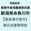 【ふるさと納税】【令和6年能登半島地震災害支援緊急寄附受付】新潟県糸魚川市災害応援寄附金（返礼品はありません）