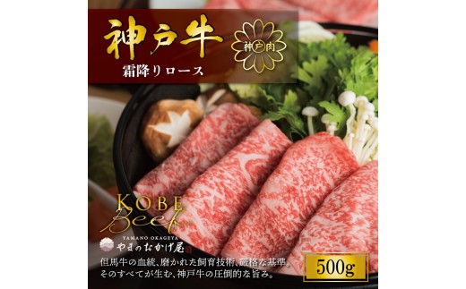 神戸牛 しゃぶしゃぶ すき焼き 霜降りロース 500g AG008 神戸牛 神戸ビーフ 神戸beef 但馬牛 和牛 黒毛和牛 国産牛 牛肉 お肉 すき焼き しゃぶしゃぶ 肩ロース 【AS36CF5】