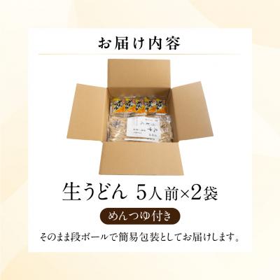 ふるさと納税 下呂市 【訳あり】簡易包装 生うどん 5人前×2袋 めんつゆ付き 10食セット【丸中製麺所】【29-10】 |  | 01