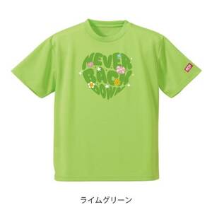 JTTA公認　卓球ユニフォーム【男女兼用(ドライ):Mサイズ】ネバーバックダウンA　ライム【1658661】