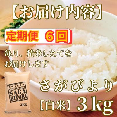 ふるさと納税 みやき町 【毎月定期便】『さがびより白米3kg』五つ星お米マイスター厳選!_SS1053全6回 |  | 03