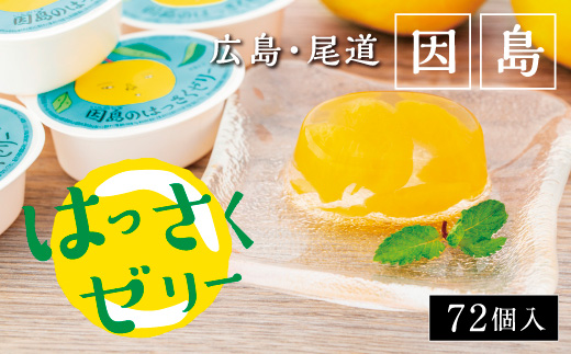 因島のはっさくゼリー72個入り【八朔 はっさく ゼリー 柑橘 みかん オレンジ デザート スイーツ 人気 おすすめ 広島県 尾道市】