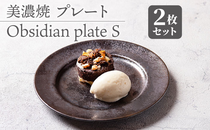 
【美濃焼】 プレートS 2枚セット Obsidian plate S pair set 食器 器 うつわ 多治見市/柴田商店 [TAL071]
