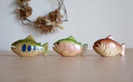 木工品【魚セット】　工房西岡　【11218-0588】