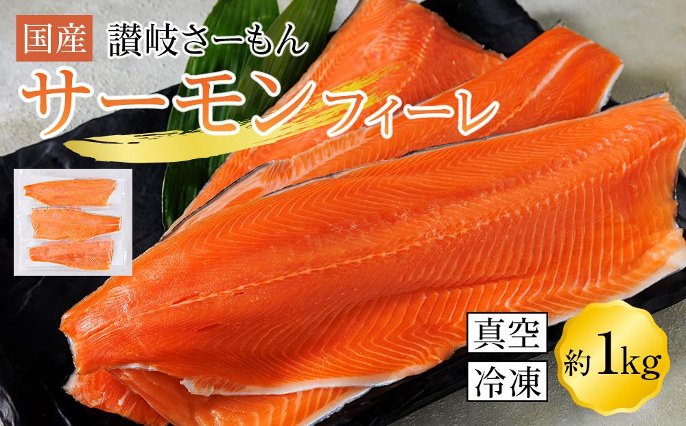 
            サーモン 冷凍 切り身 1kg 生食用 産地直送 小分け【フィーレ 生食 お刺し身 刺身 カルパッチョ レアステーキ 国産 香川県 さぬき市 讃岐 さぬき】
          