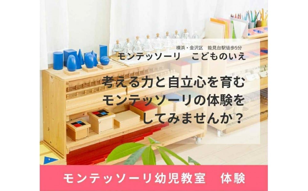 
            モンテッソーリ幼児教室体験（75分の体験×2回）
          