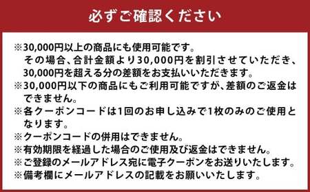 【30,000円分】ETERNAL（エターナル）クーポン券 クーポン 電子クーポン 商品券 オンライン オンラインショップ 岡山県 倉敷市