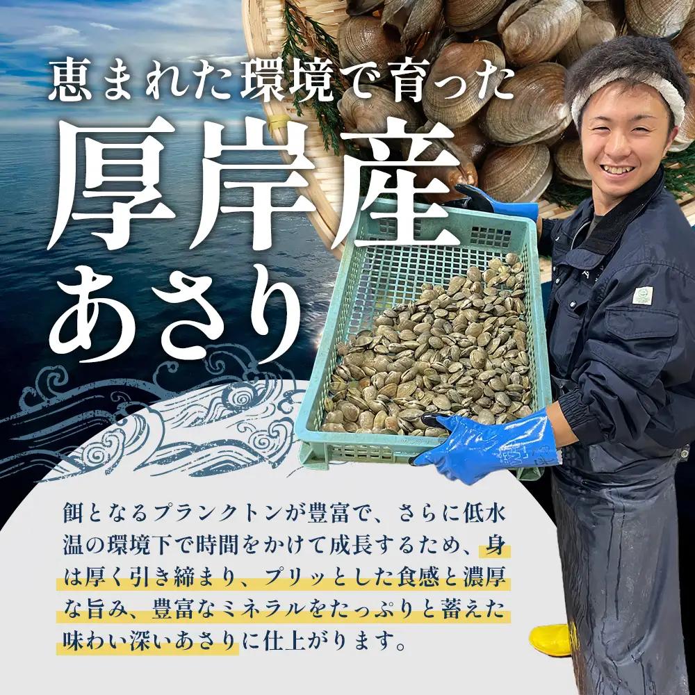 【4月～6月発送】あさり 北海道 厚岸産 北海あさり 1.5kg (500g×3パック) 砂出し済み アサリ 魚介 貝 海鮮