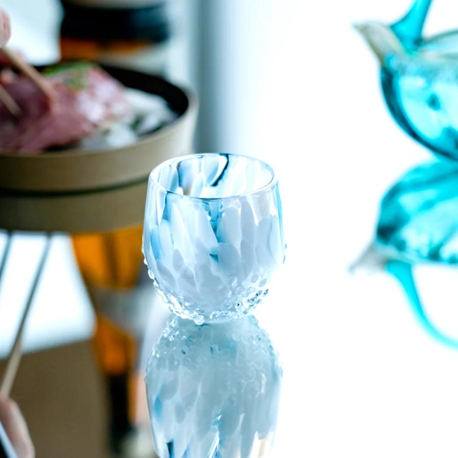 ＜津軽びいどろ＞盃12か月コレクション【1月】雪見