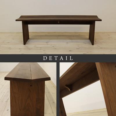 ふるさと納税 大川市 【大川家具】無垢材　ベンチ　type1　凛　幅1800【設置/組立て付き】ウォールナット |  | 02