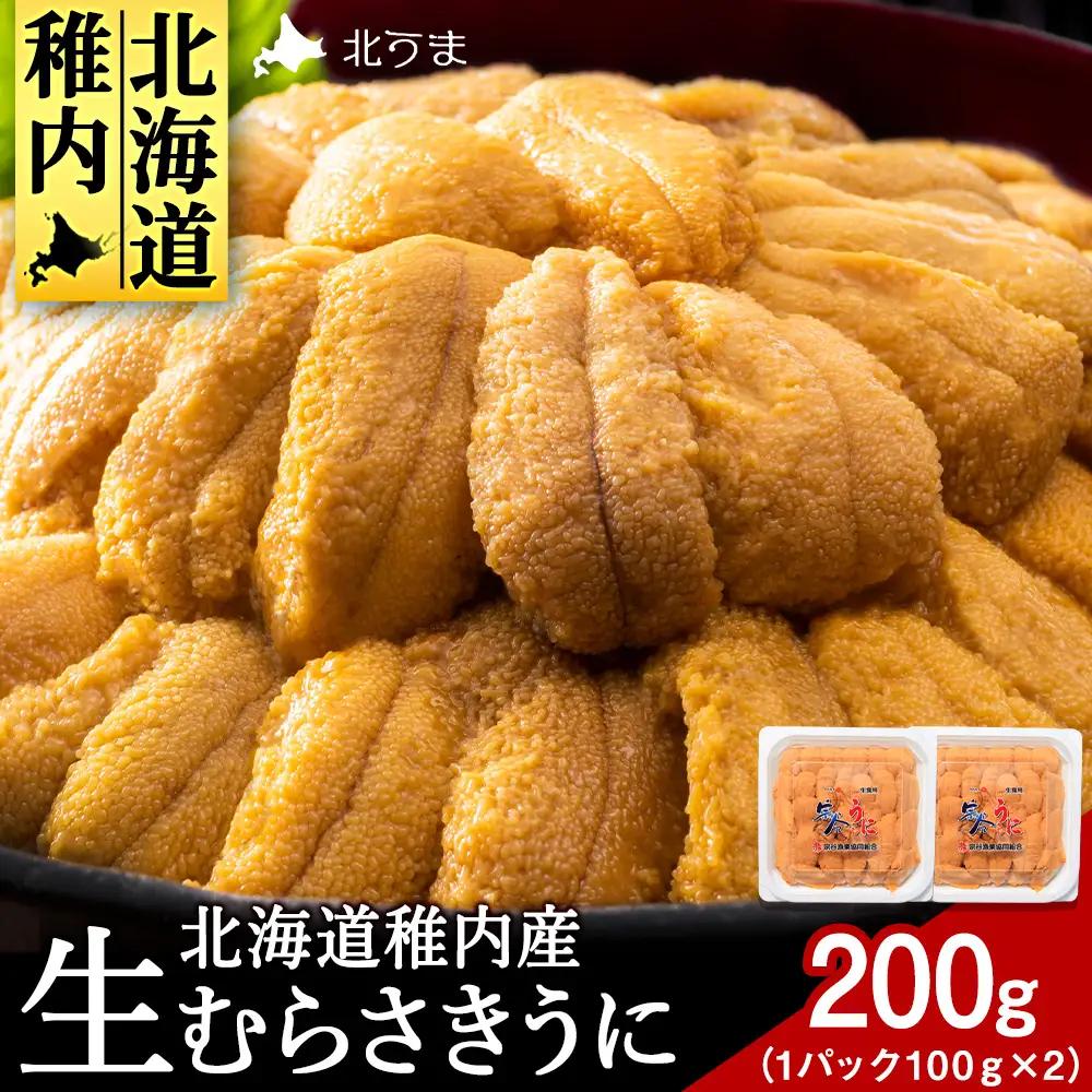 【うにの名産地稚内市】最北端の生むらさきうに(100gパック×2)